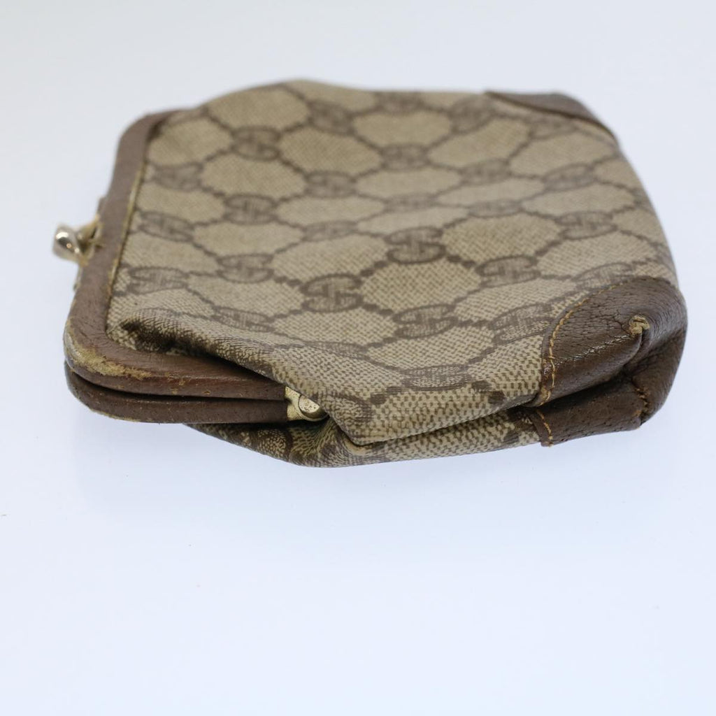 GUCCI GG Supreme Pouch PVC Leather 2Set Beige ar10506