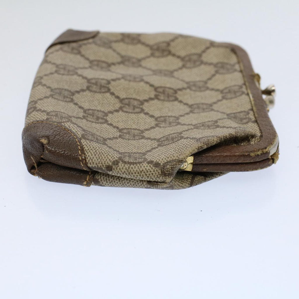 GUCCI GG Supreme Pouch PVC Leather 2Set Beige ar10506