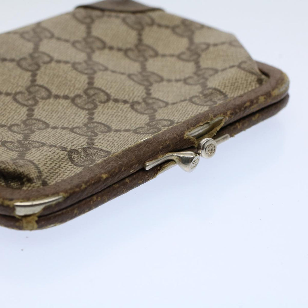GUCCI GG Supreme Pouch PVC Leather 2Set Beige ar10506