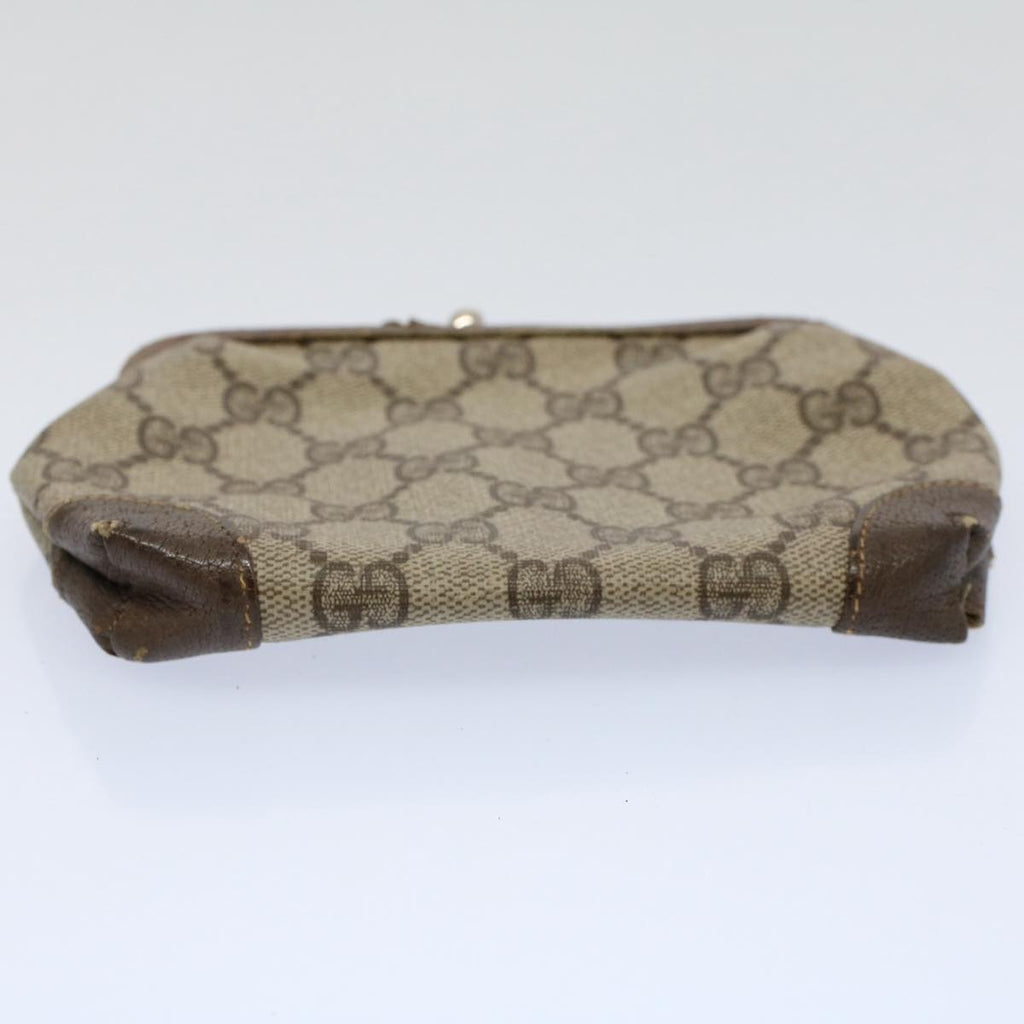 GUCCI GG Supreme Pouch PVC Leather 2Set Beige ar10506