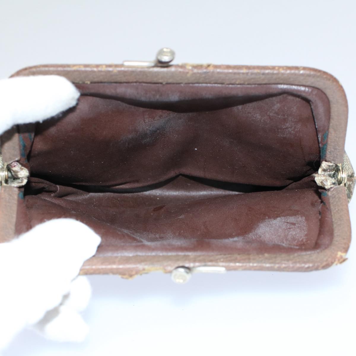 GUCCI GG Supreme Pouch PVC Leather 2Set Beige ar10506