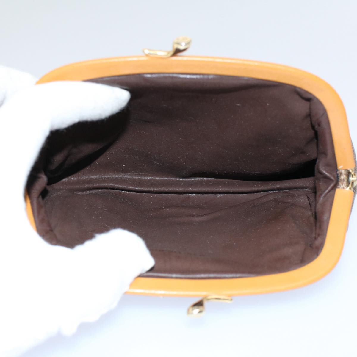GUCCI GG Supreme Pouch PVC Leather 2Set Beige ar10506