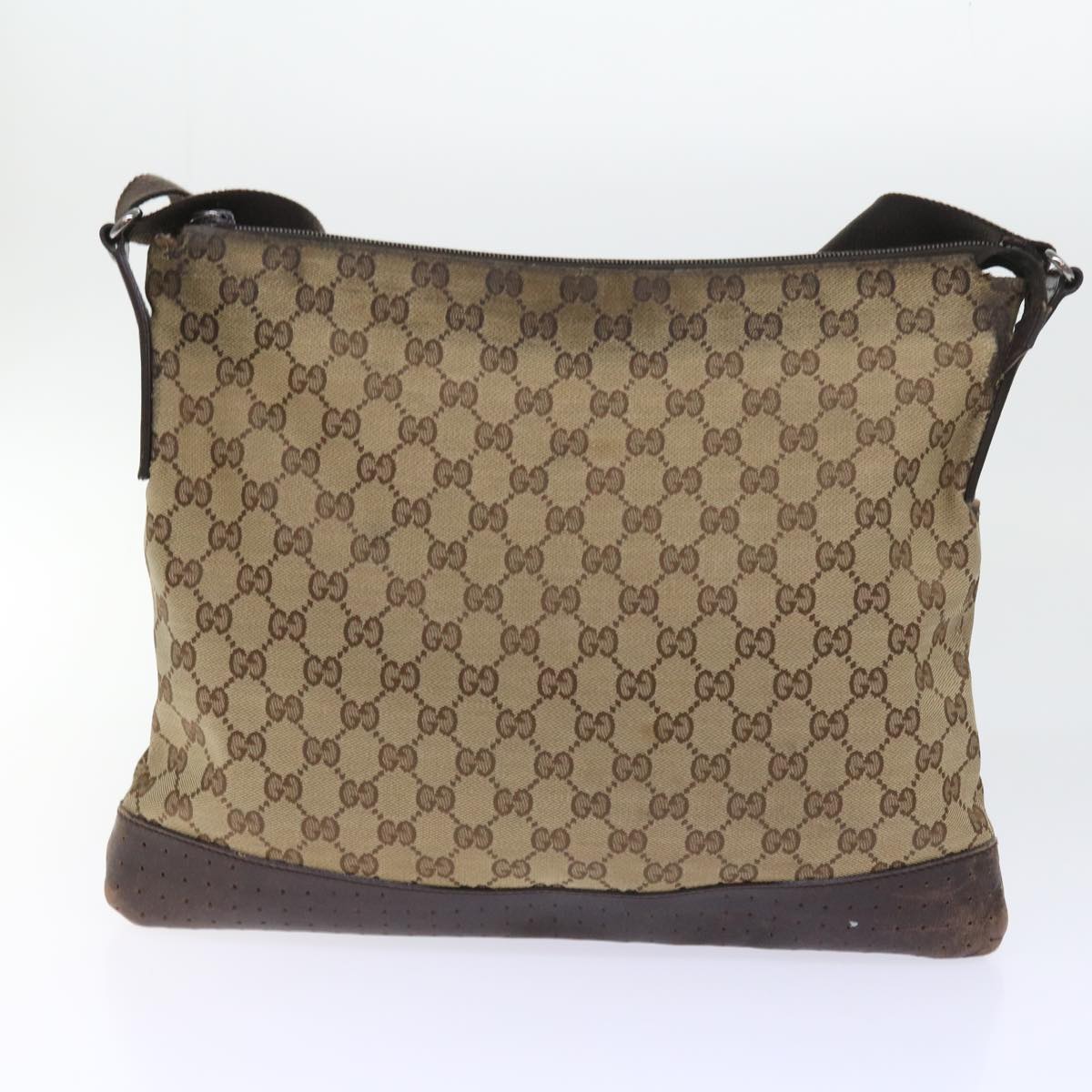 GUCCI GG Canvas Bamboo Shoulder Bag 2Set Beige Black ar10507