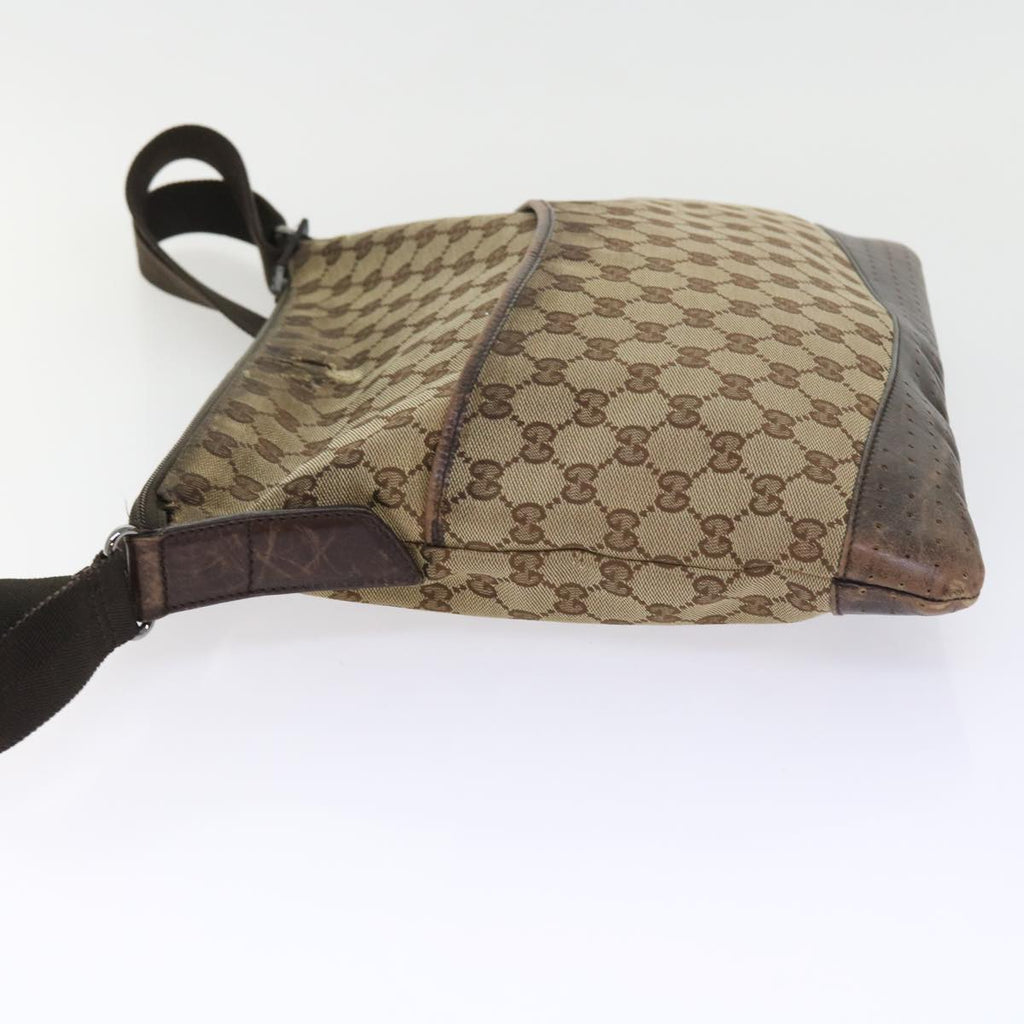 GUCCI GG Canvas Bamboo Shoulder Bag 2Set Beige Black ar10507