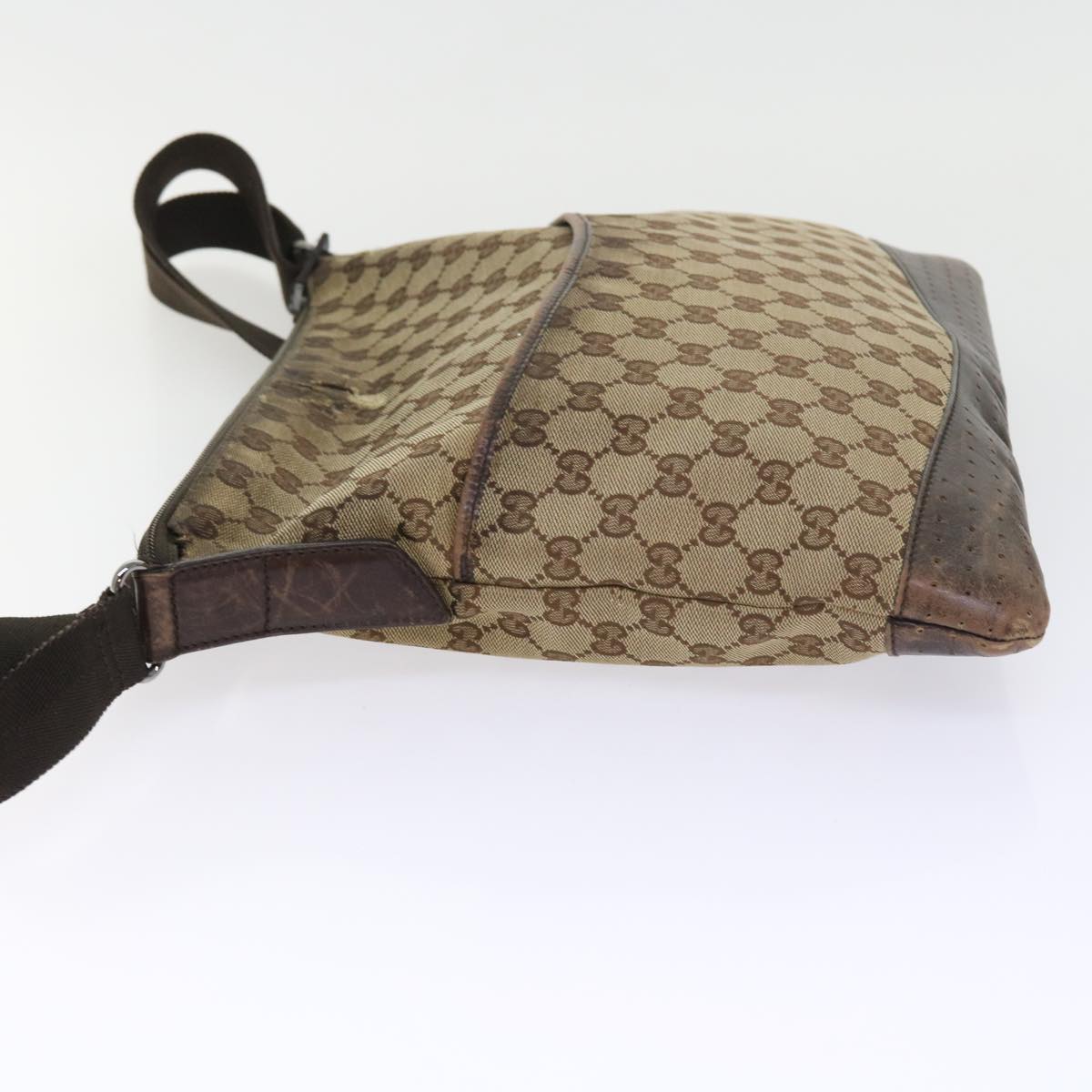 GUCCI GG Canvas Bamboo Shoulder Bag 2Set Beige Black ar10507