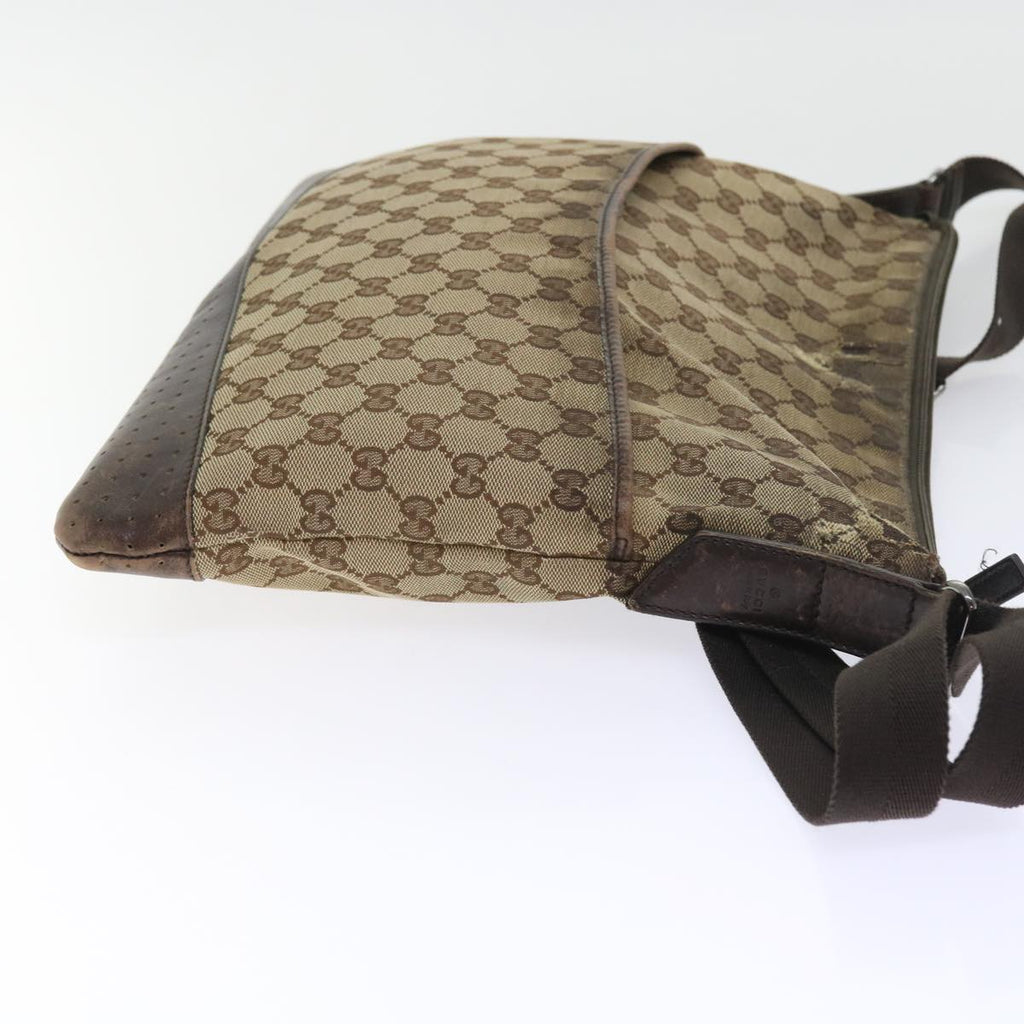 GUCCI GG Canvas Bamboo Shoulder Bag 2Set Beige Black ar10507
