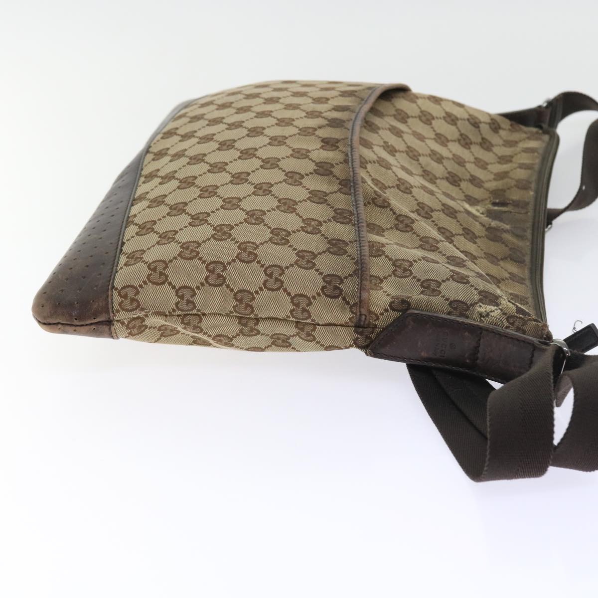 GUCCI GG Canvas Bamboo Shoulder Bag 2Set Beige Black ar10507