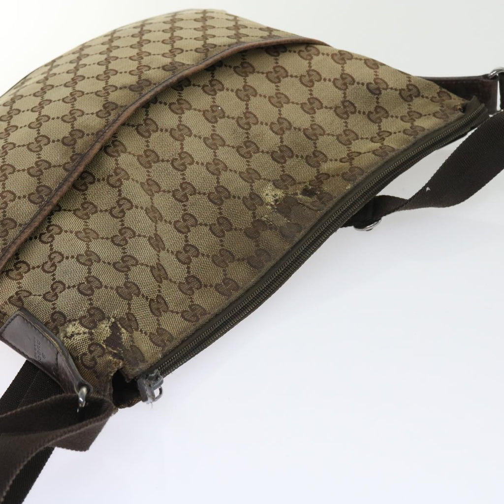 GUCCI GG Canvas Bamboo Shoulder Bag 2Set Beige Black ar10507