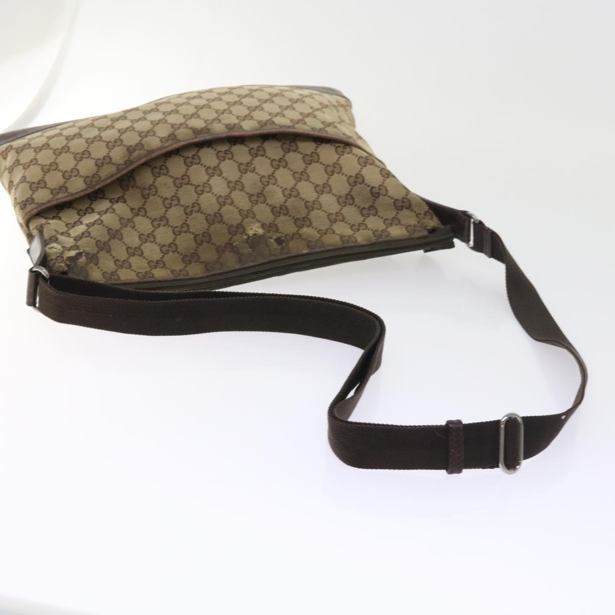 GUCCI GG Canvas Bamboo Shoulder Bag 2Set Beige Black ar10507