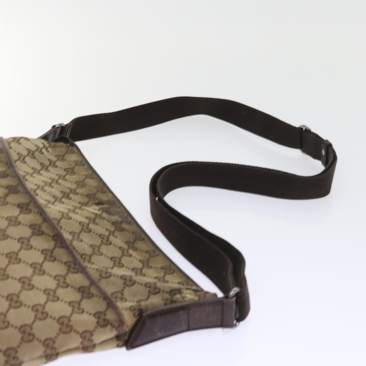 GUCCI GG Canvas Bamboo Shoulder Bag 2Set Beige Black ar10507