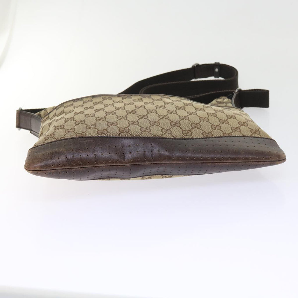GUCCI GG Canvas Bamboo Shoulder Bag 2Set Beige Black ar10507