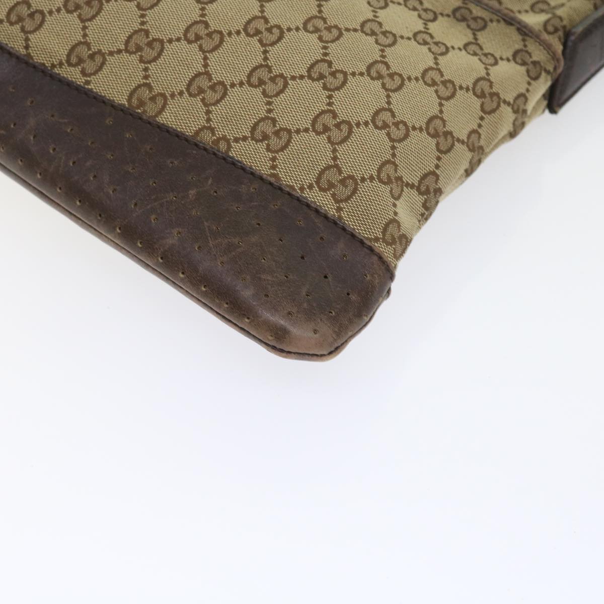 GUCCI GG Canvas Bamboo Shoulder Bag 2Set Beige Black ar10507