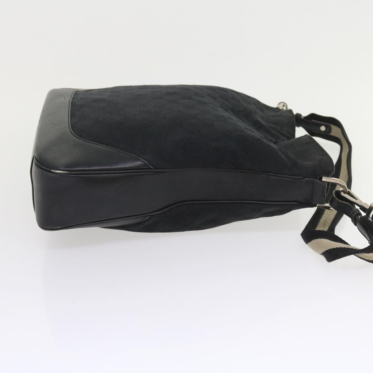 GUCCI GG Canvas Bamboo Shoulder Bag 2Set Beige Black ar10507