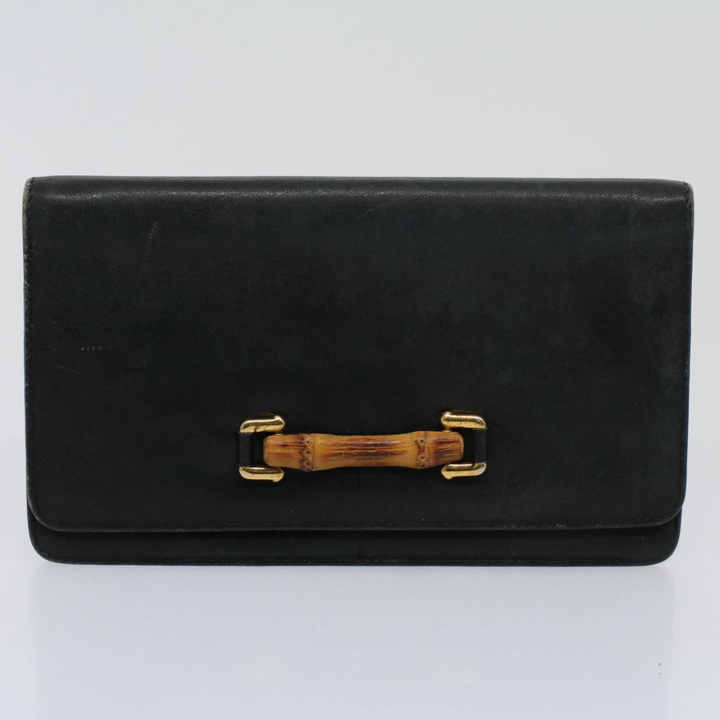 GUCCI Bamboo Wallet Leather 7Set Black Red Gray ar10518