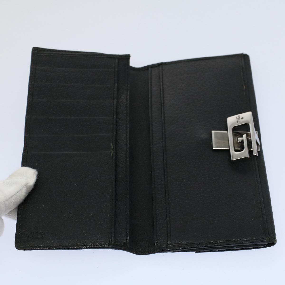GUCCI Bamboo Wallet Leather 7Set Black Red Gray ar10518