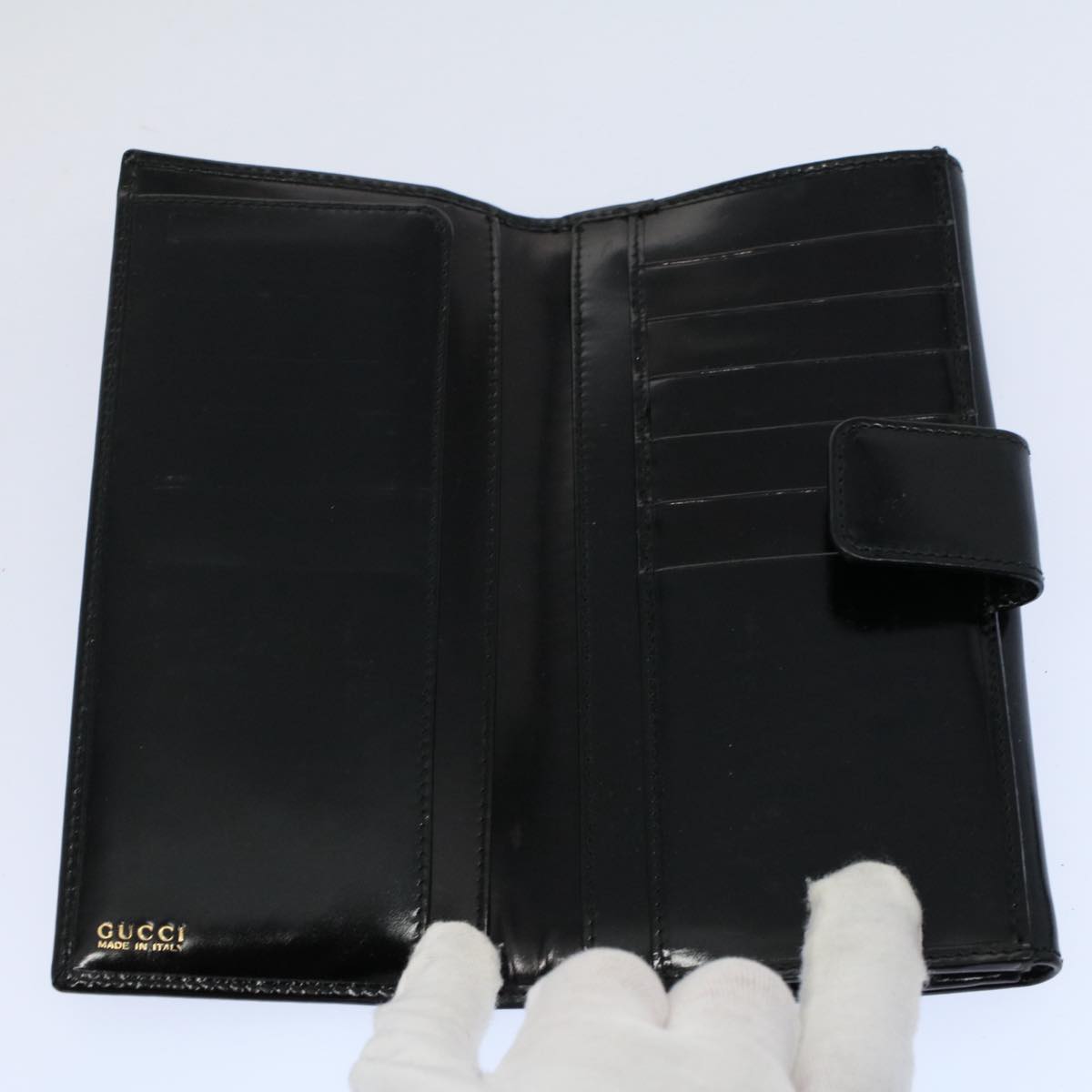 GUCCI Bamboo Wallet Leather 7Set Black Red Gray ar10518