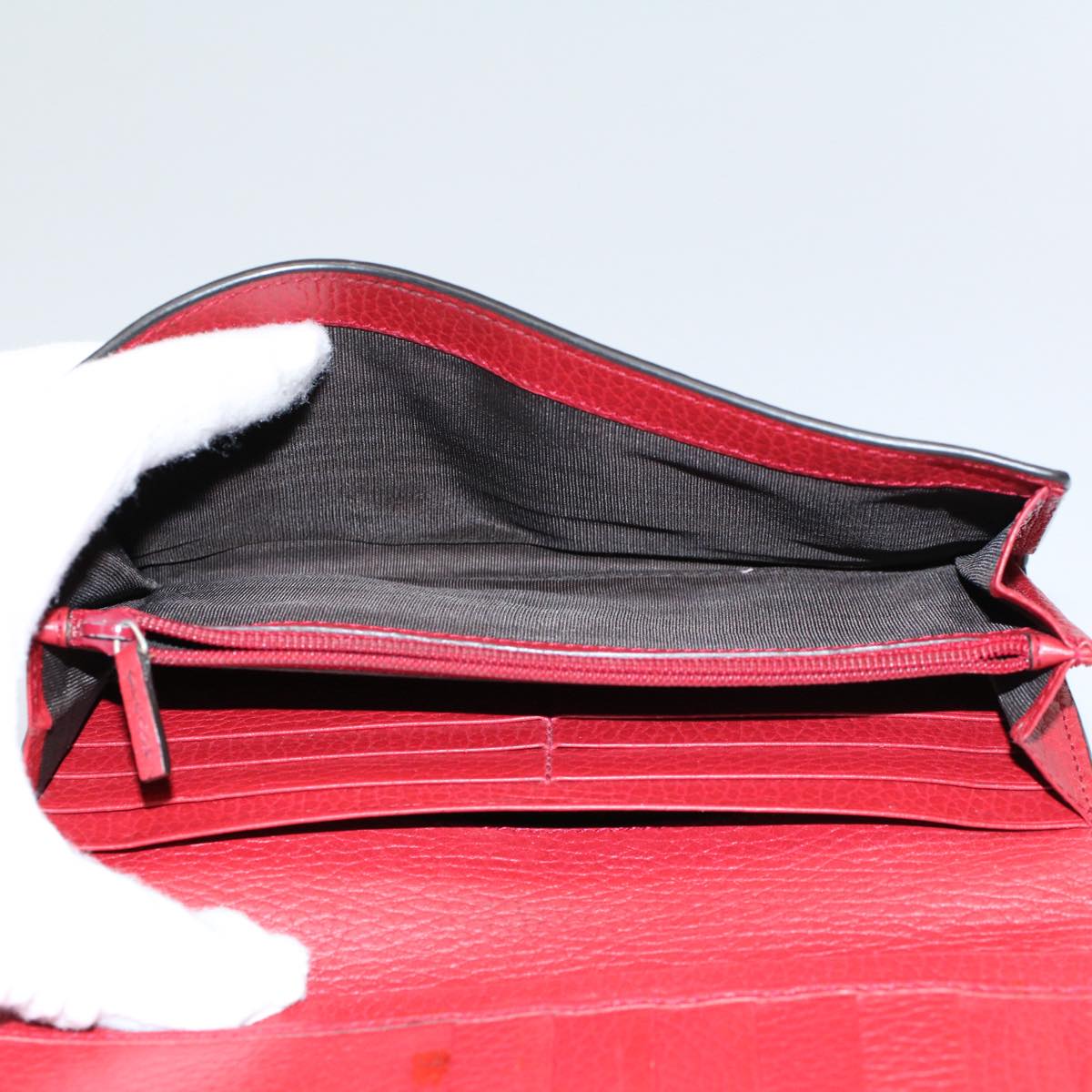 GUCCI Bamboo Wallet Leather 7Set Black Red Gray ar10518