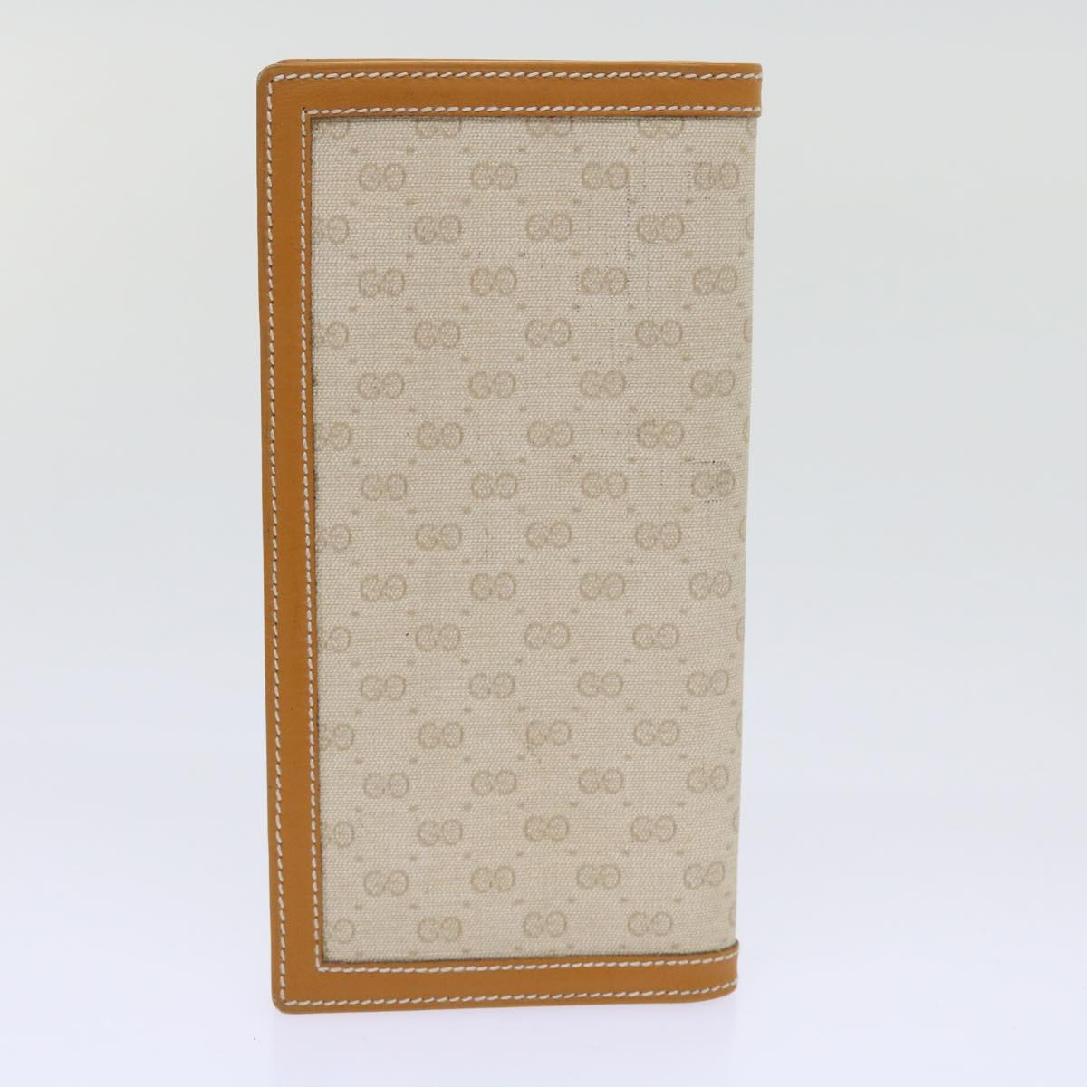 GUCCI GG Canvas Micro GG Canvas Wallet Leather 7Set Beige Black ar10521