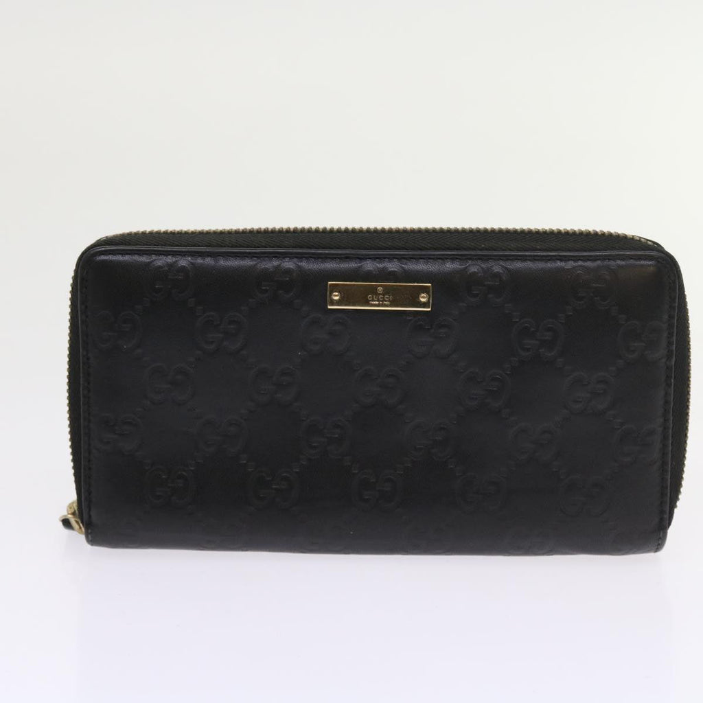 GUCCI GG Canvas Micro GG Canvas Wallet Leather 7Set Beige Black ar10521