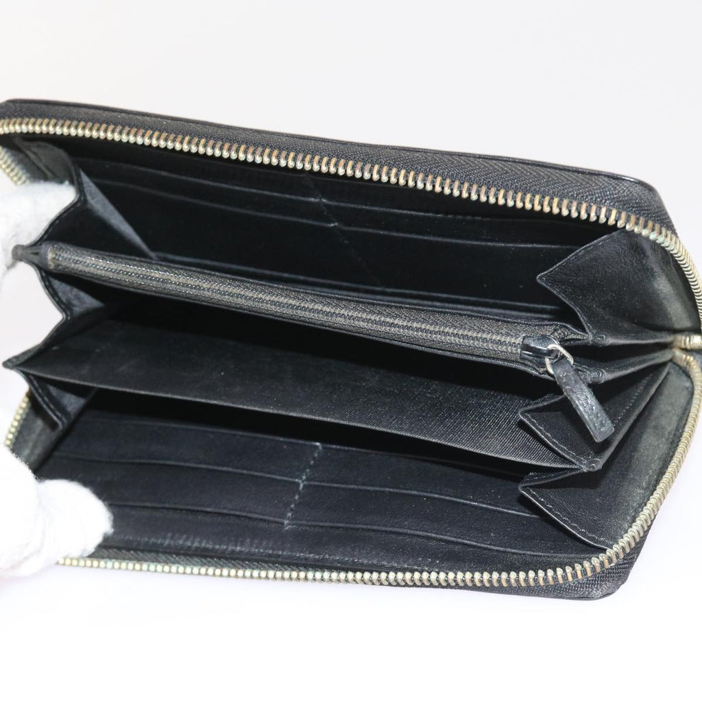 GUCCI GG Canvas Micro GG Canvas Wallet Leather 7Set Beige Black ar10521