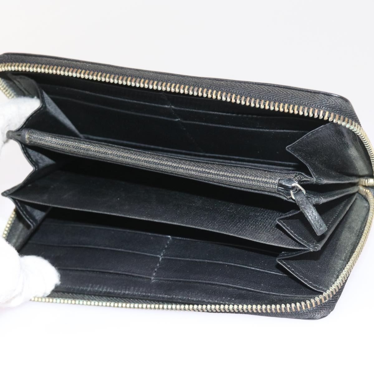 GUCCI GG Canvas Micro GG Canvas Wallet Leather 7Set Beige Black ar10521