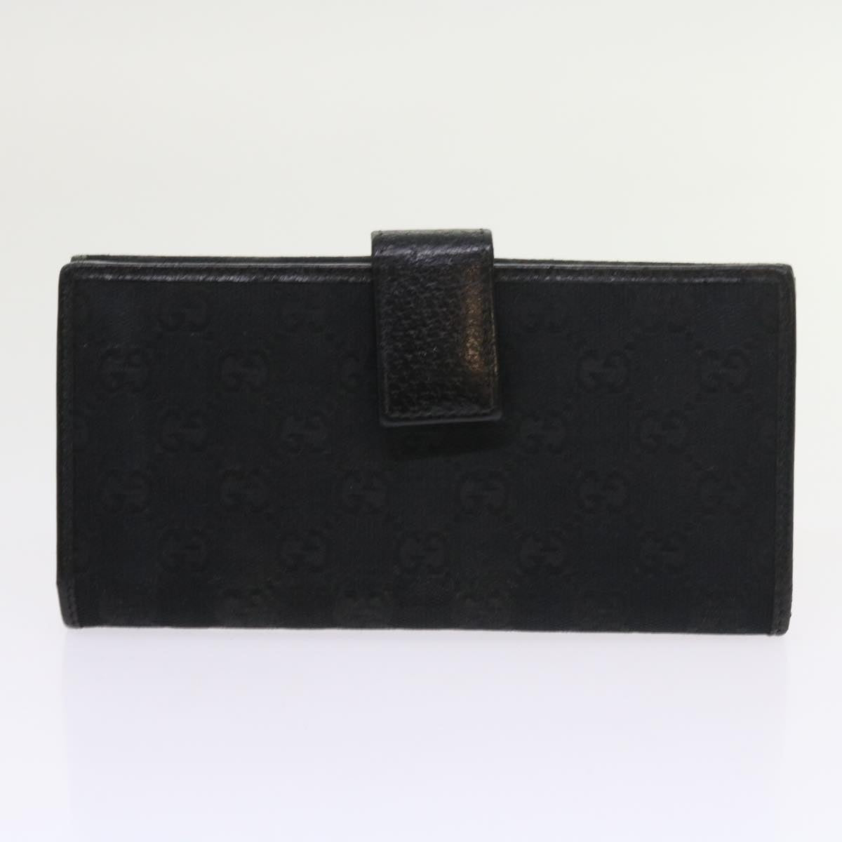 GUCCI GG Canvas Micro GG Canvas Wallet Leather 7Set Beige Black ar10521