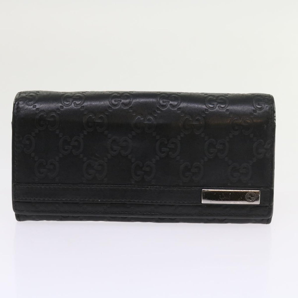 GUCCI GG Canvas Micro GG Canvas Wallet Leather 7Set Beige Black ar10521
