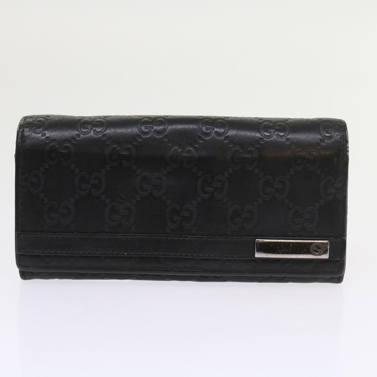 GUCCI GG Canvas Micro GG Canvas Wallet Leather 7Set Beige Black ar10521