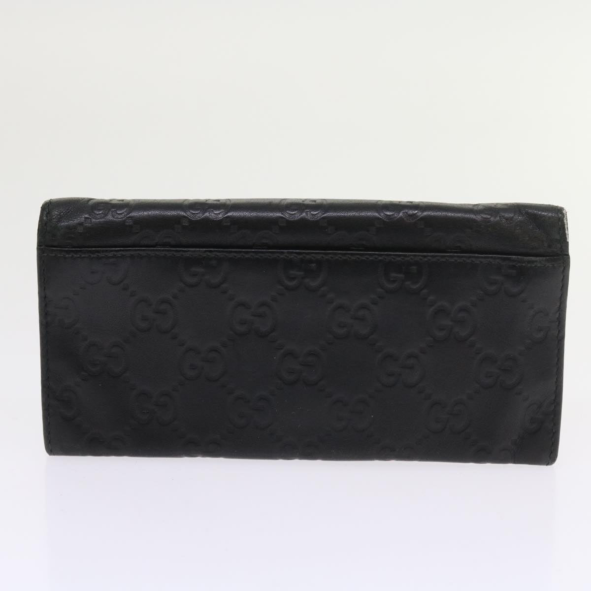GUCCI GG Canvas Micro GG Canvas Wallet Leather 7Set Beige Black ar10521