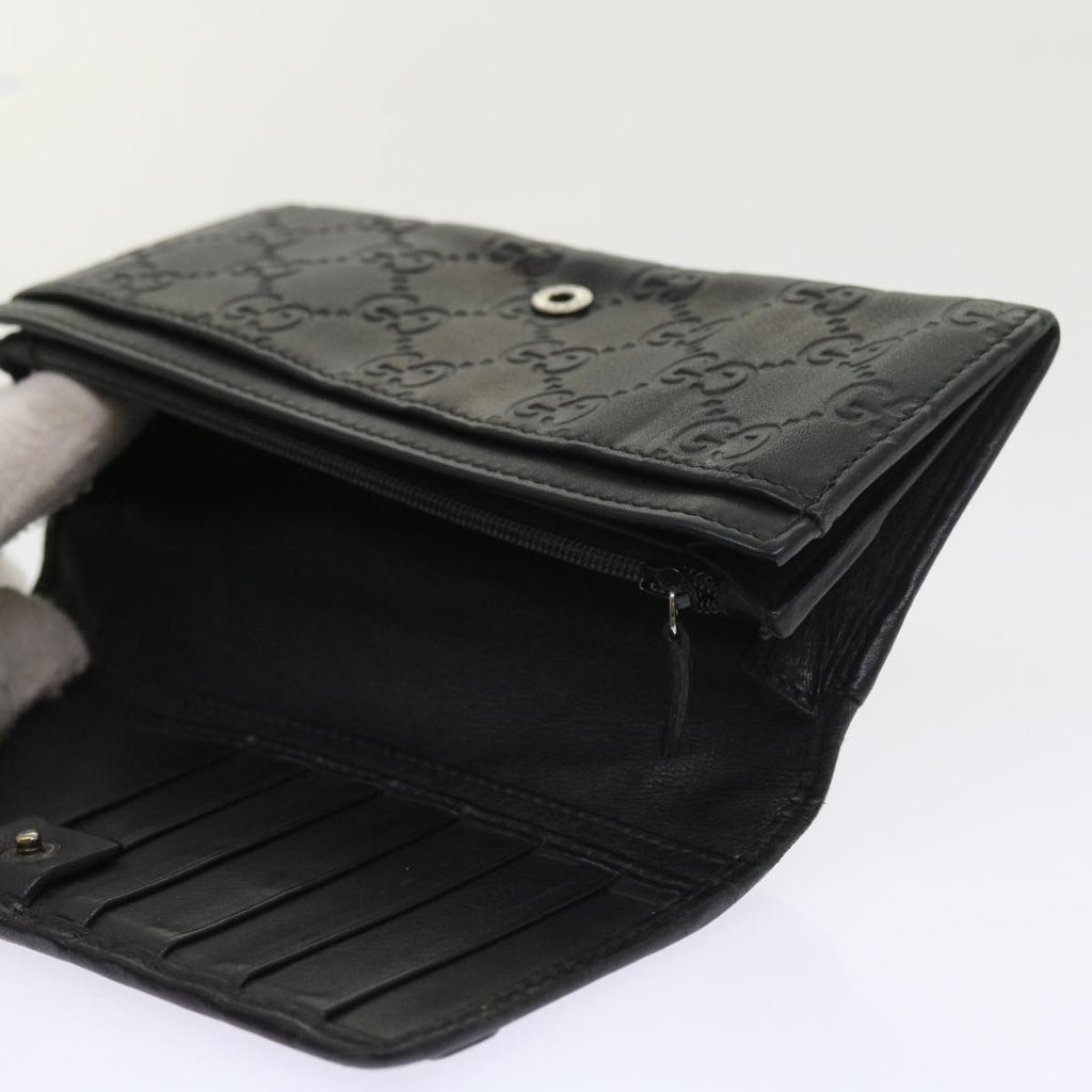 GUCCI GG Canvas Micro GG Canvas Wallet Leather 7Set Beige Black ar10521