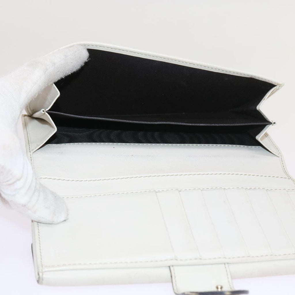 GUCCI GG Canvas Micro GG Canvas Wallet Leather 7Set Beige Black ar10521