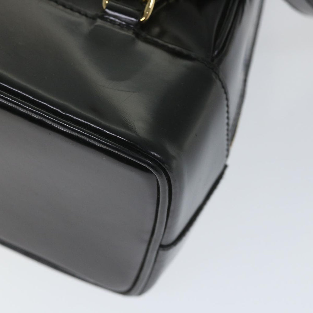 GUCCI Bamboo Shoulder Bag Patent leather Black 003 3444 0027 ar10549B