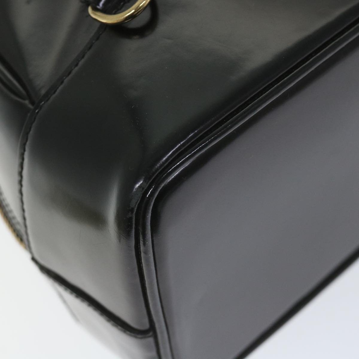 GUCCI Bamboo Shoulder Bag Patent leather Black 003 3444 0027 ar10549B