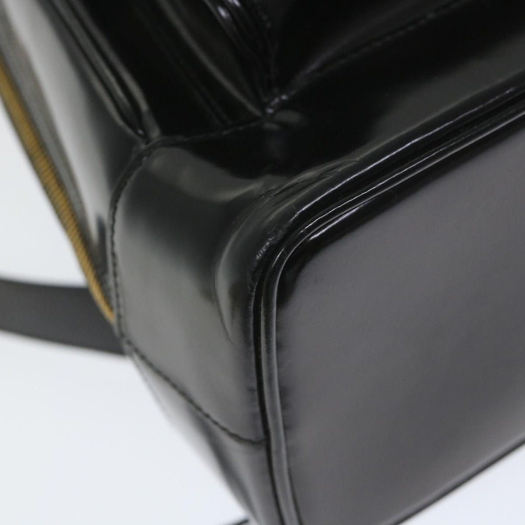 GUCCI Bamboo Shoulder Bag Patent leather Black 003 3444 0027 ar10549B