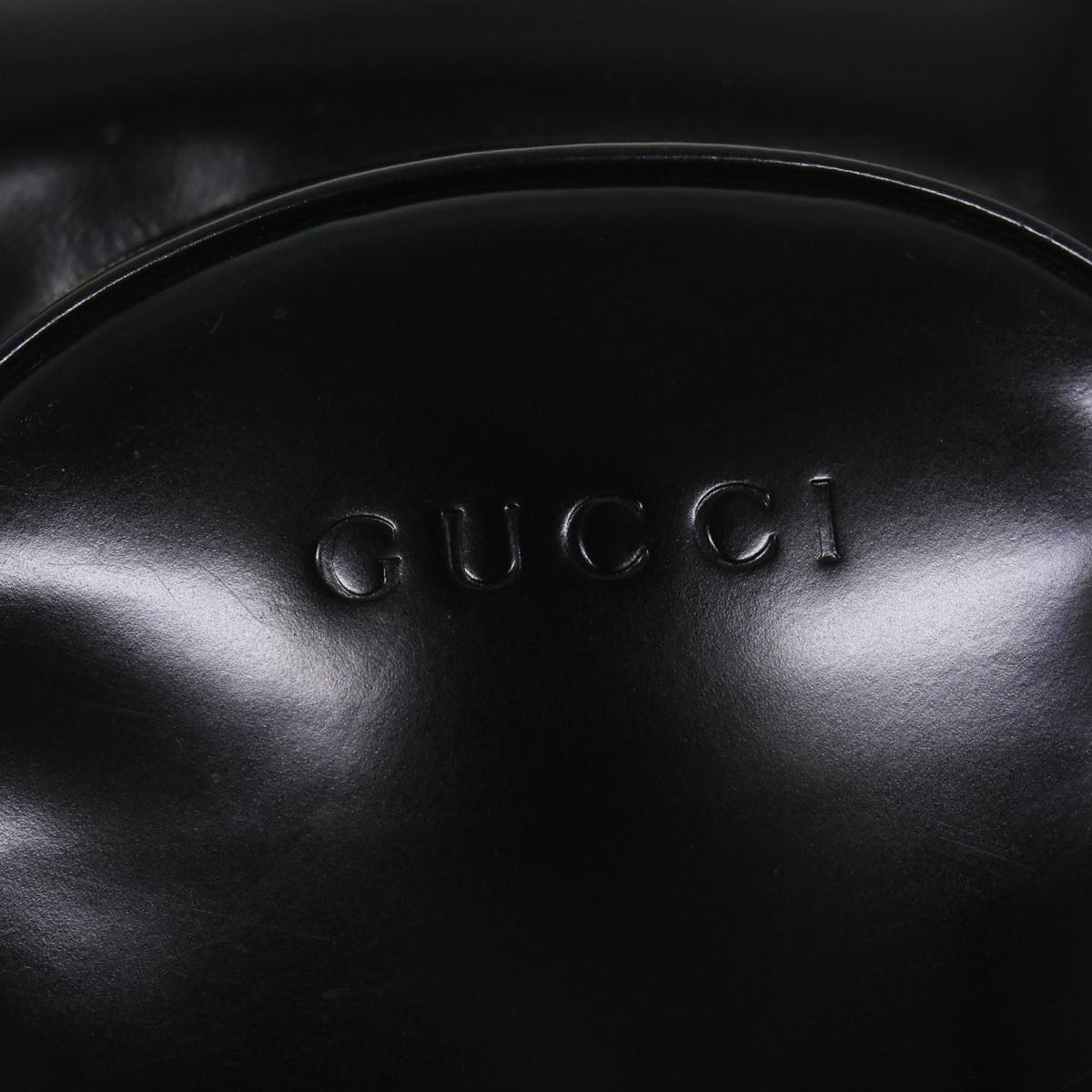 GUCCI Bamboo Shoulder Bag Patent leather Black 003 3444 0027 ar10549B