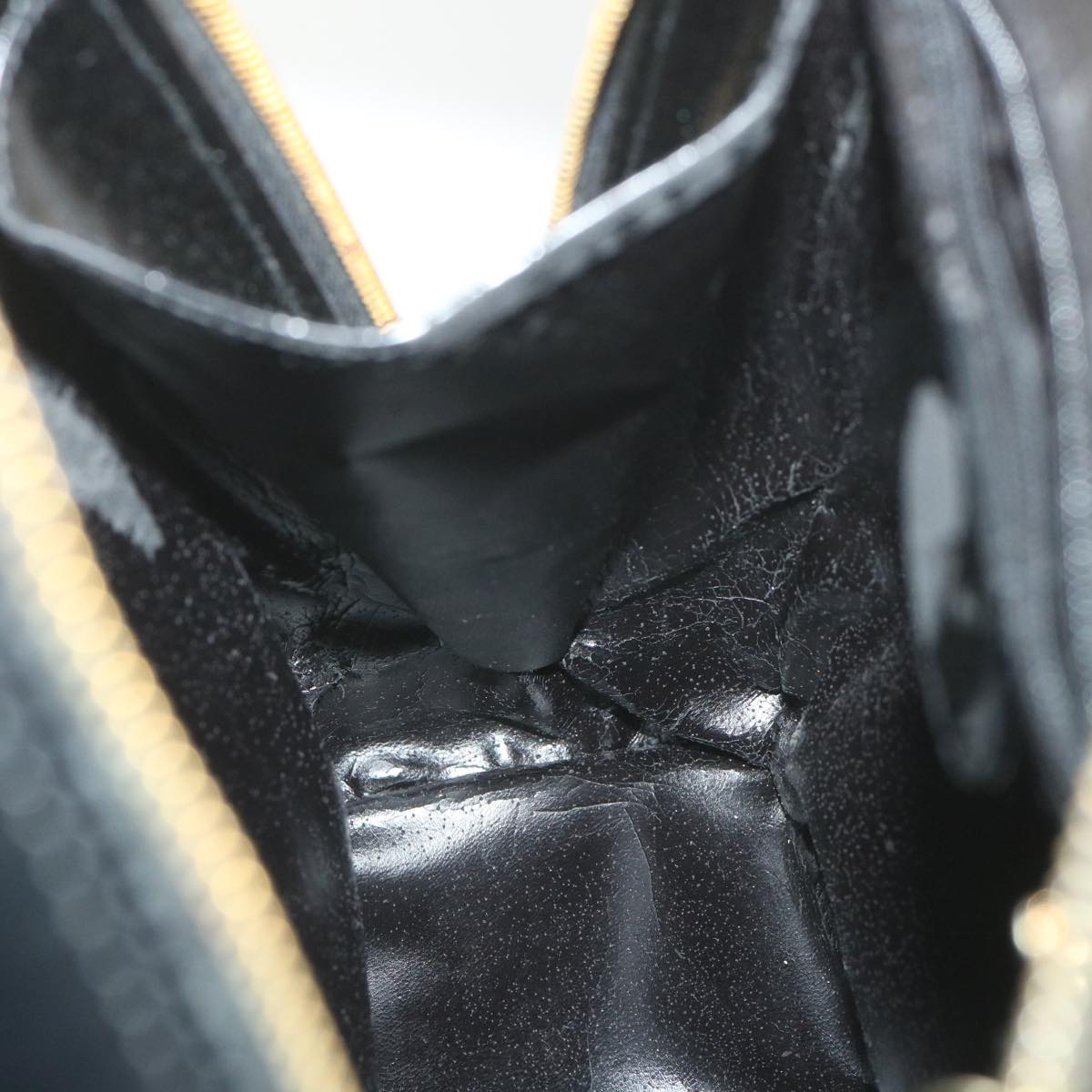GUCCI Bamboo Shoulder Bag Patent leather Black 003 3444 0027 ar10549B