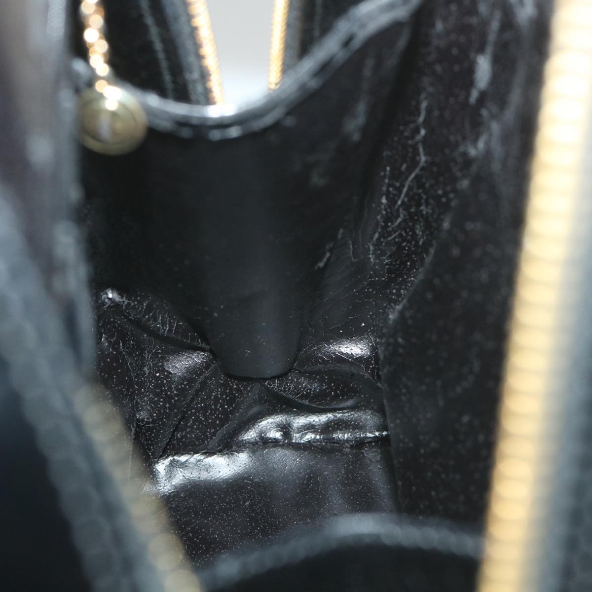 GUCCI Bamboo Shoulder Bag Patent leather Black 003 3444 0027 ar10549B