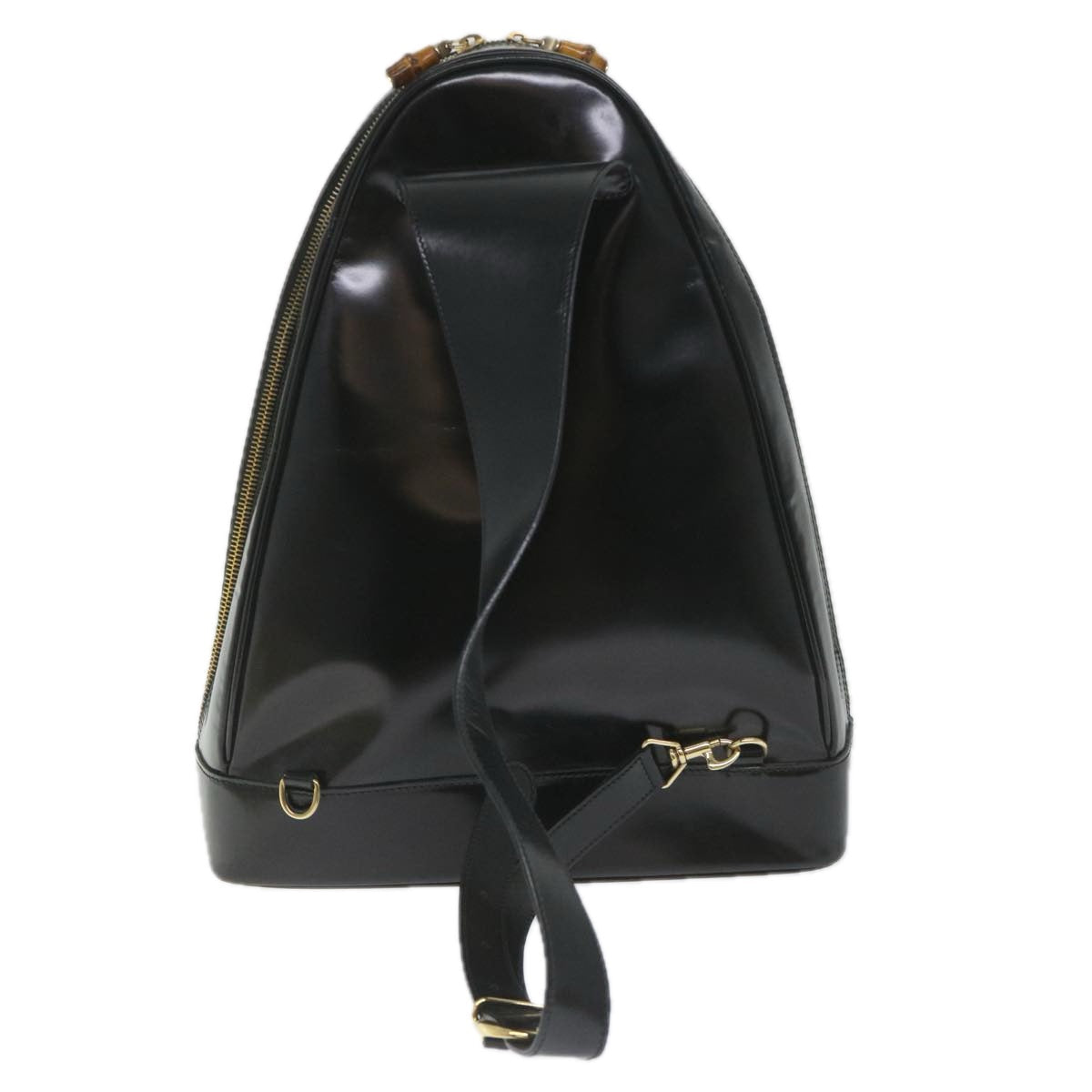 GUCCI Bamboo Shoulder Bag Patent leather Black 003 3444 0027 ar10549B