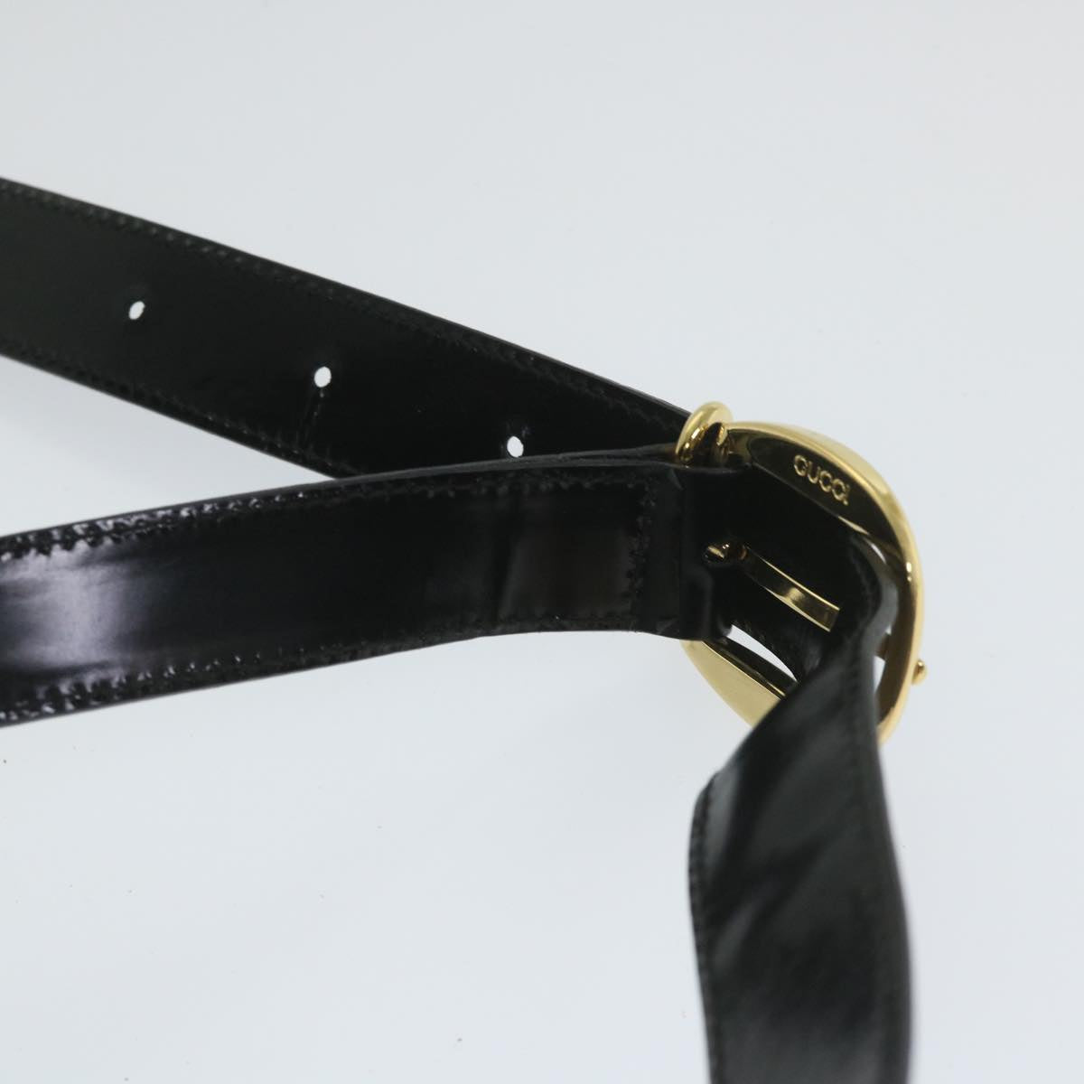 GUCCI Bamboo Shoulder Bag Patent leather Black 003 3444 0027 ar10549B