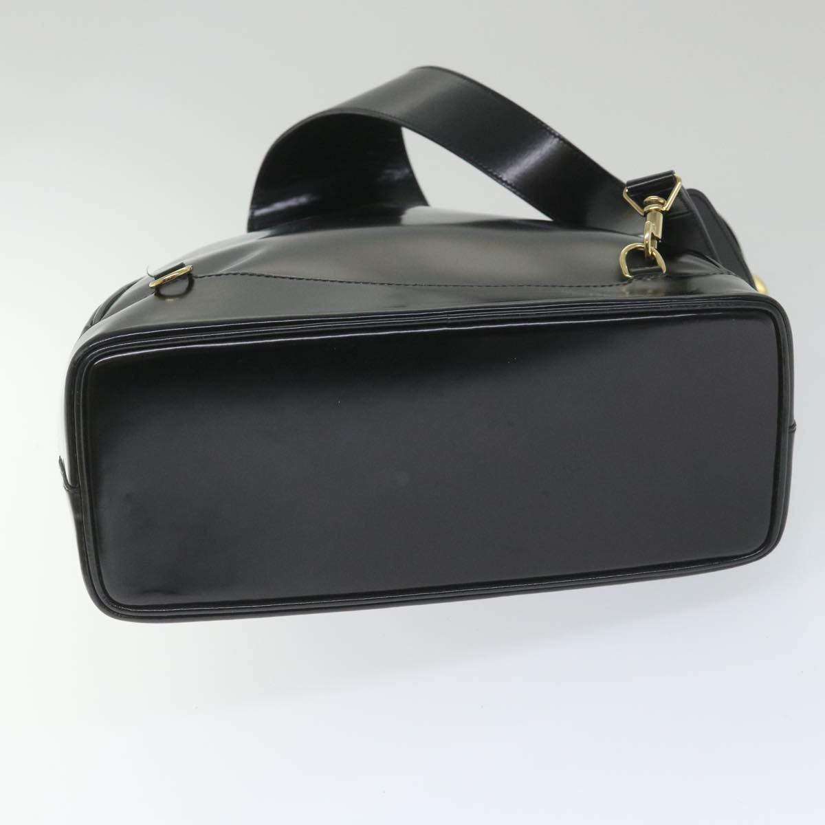 GUCCI Bamboo Shoulder Bag Patent leather Black 003 3444 0027 ar10549B
