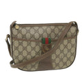 GUCCI GG Supreme Web Sherry Line Shoulder Bag Beige Red 001 754 ar10582B
