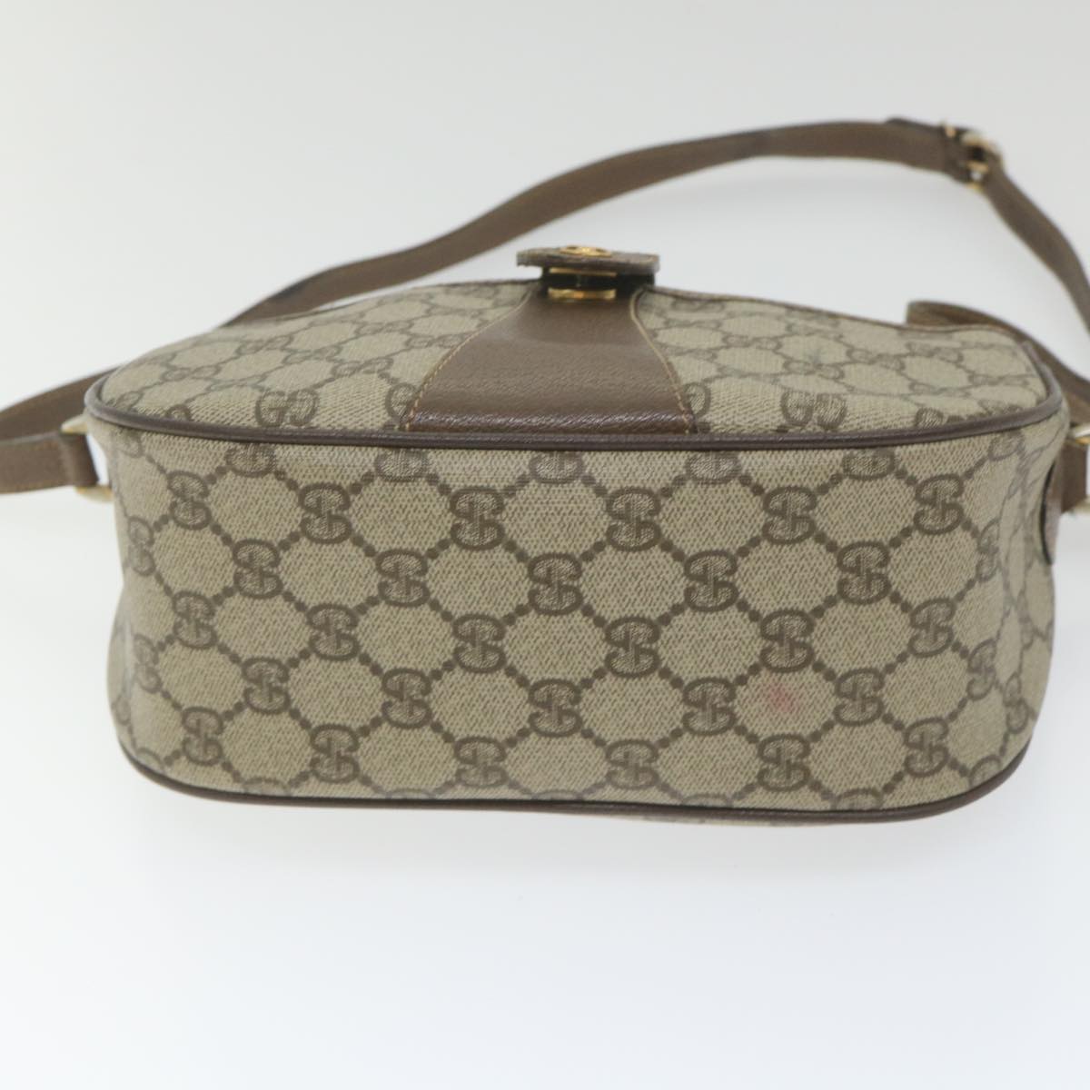 GUCCI GG Supreme Web Sherry Line Shoulder Bag Beige Red 001 754 ar10582B