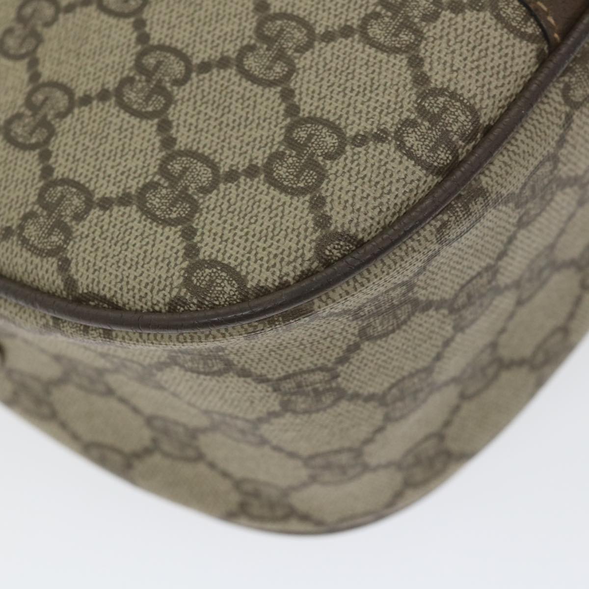 GUCCI GG Supreme Web Sherry Line Shoulder Bag Beige Red 001 754 ar10582B