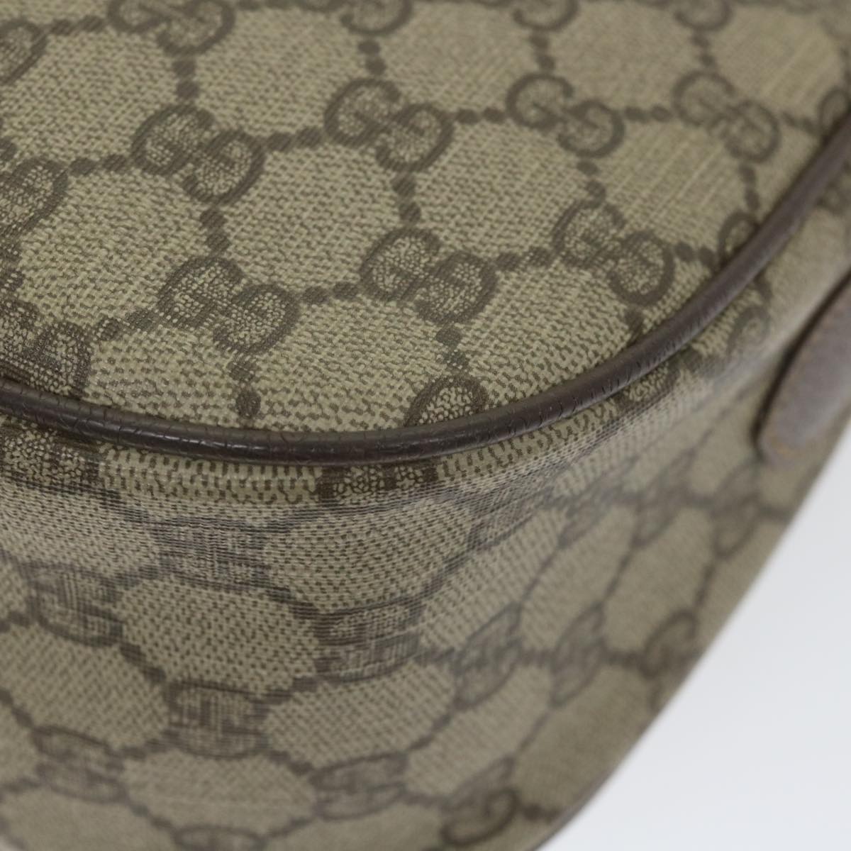 GUCCI GG Supreme Web Sherry Line Shoulder Bag Beige Red 001 754 ar10582B