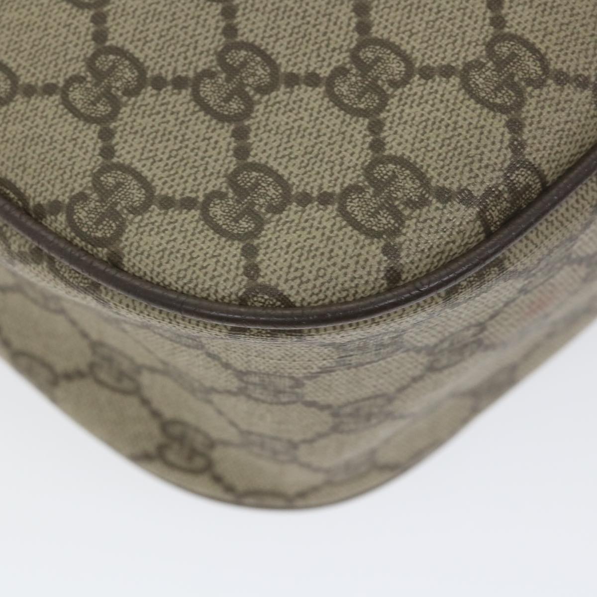 GUCCI GG Supreme Web Sherry Line Shoulder Bag Beige Red 001 754 ar10582B