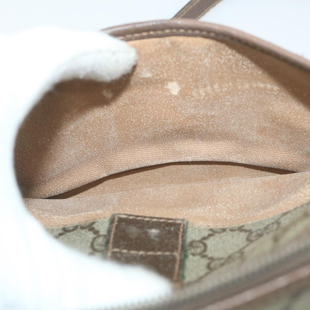 GUCCI GG Supreme Web Sherry Line Shoulder Bag Beige Red 001 754 ar10582B