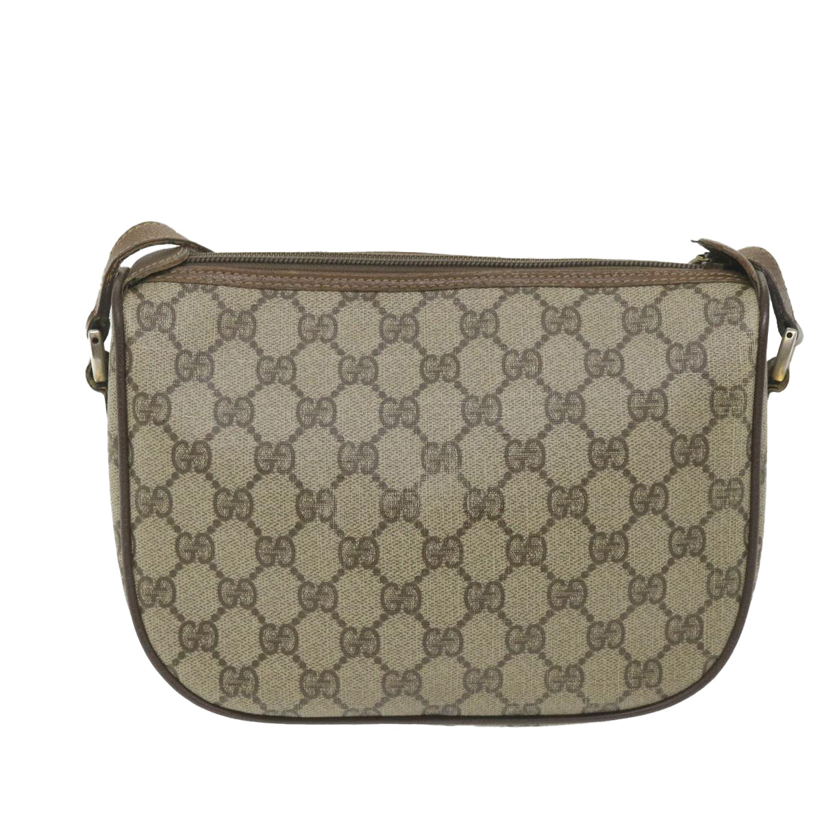 GUCCI GG Supreme Web Sherry Line Shoulder Bag Beige Red 001 754 ar10582B