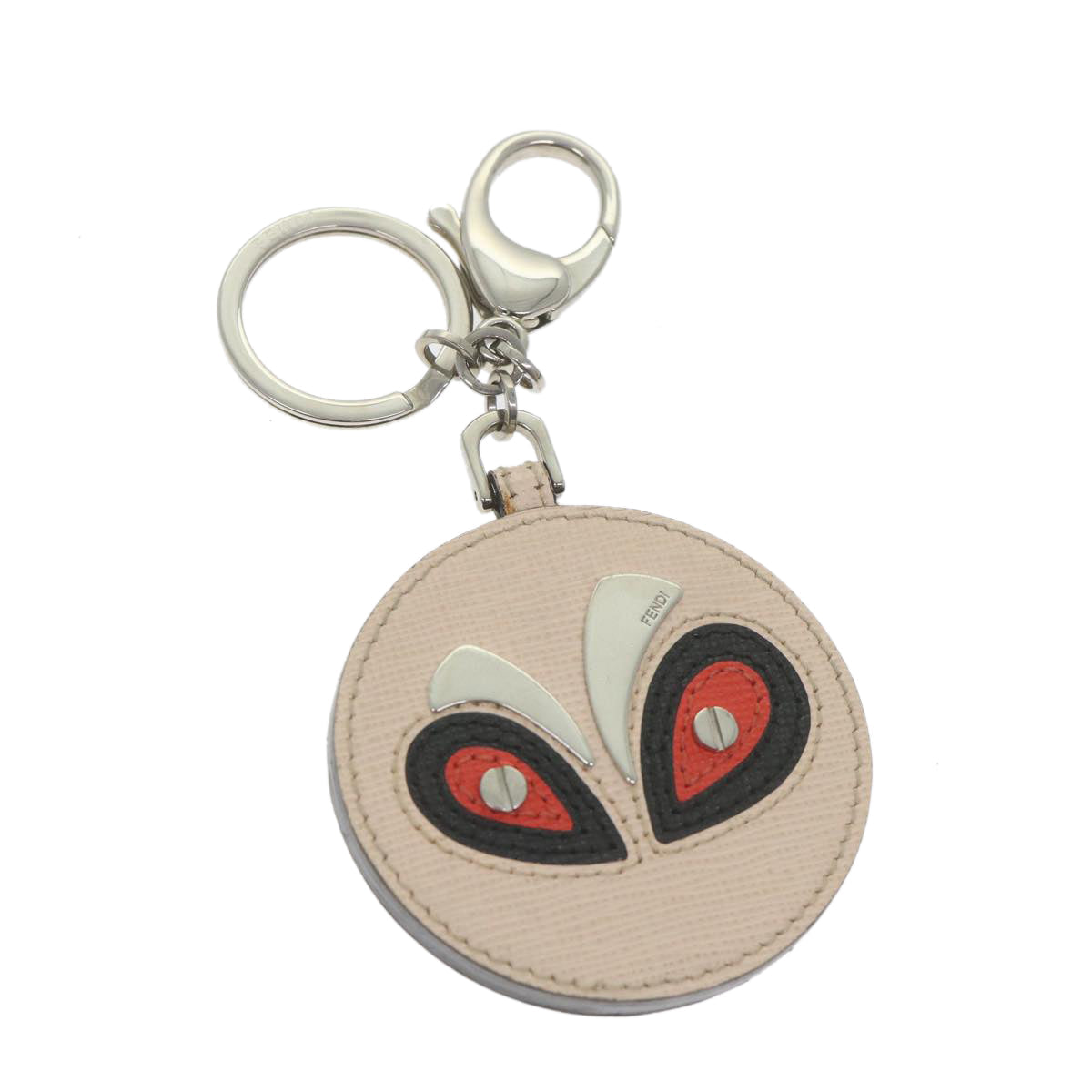 FENDI Key Ring Leather Pink ar10597B