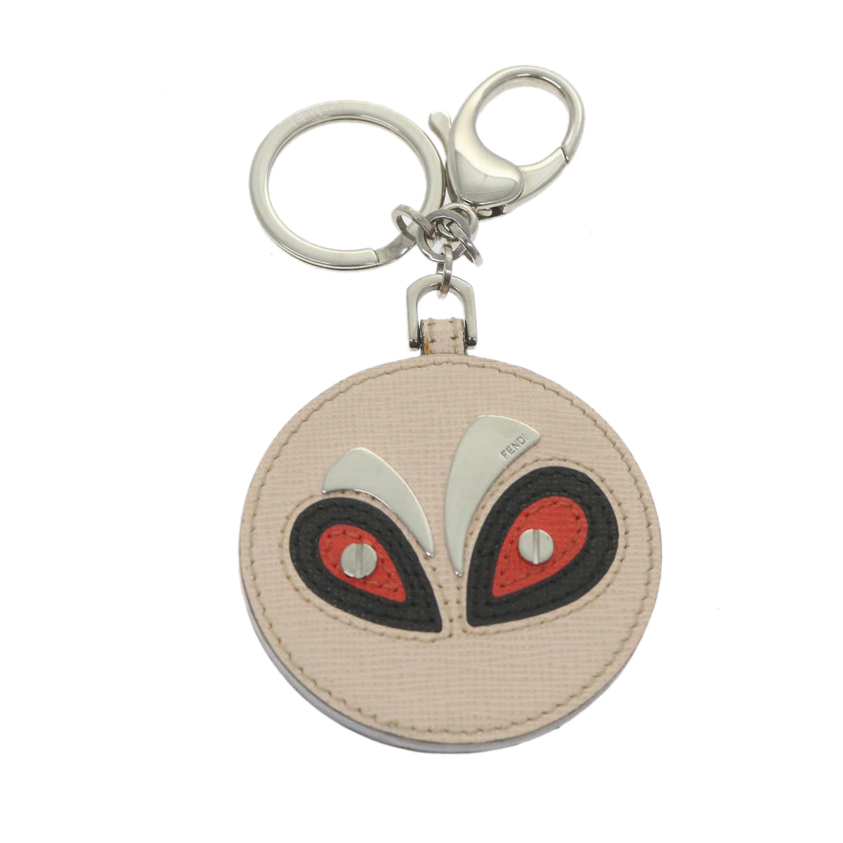 FENDI Key Ring Leather Pink ar10597B
