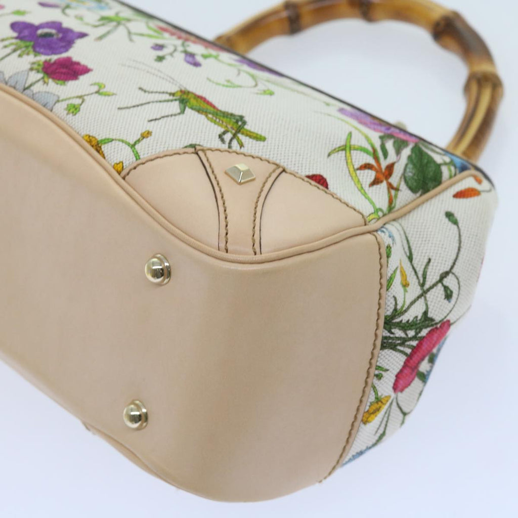 GUCCI Bamboo Hand Bag Canvas Multicolor 137351 ar10633B